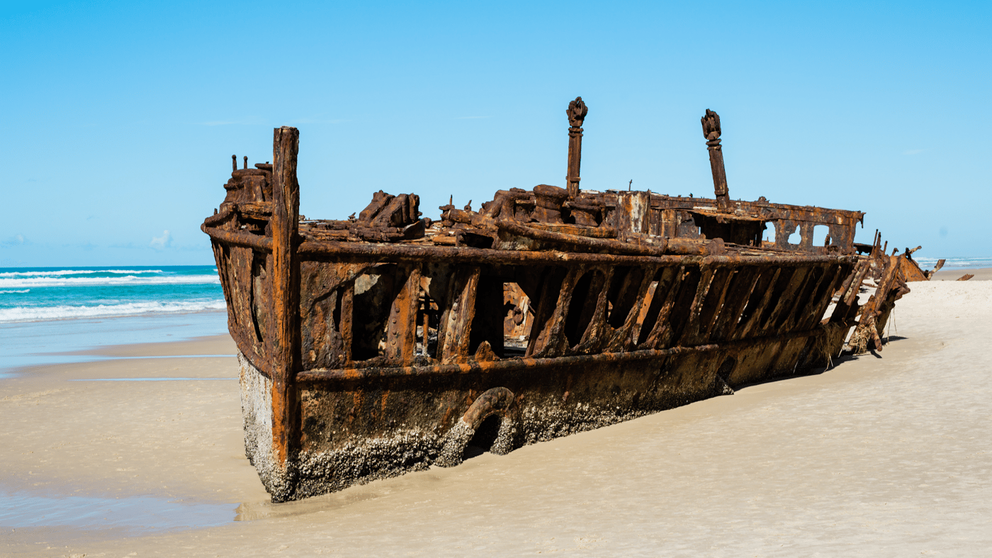 Discover The Maheno Shipwrecks on the 4WD Island Tour 