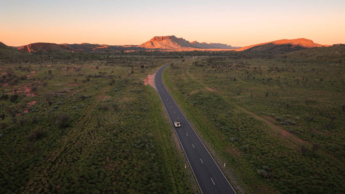 Driving through the West MacDonnell Ranges