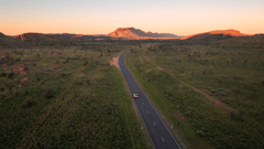 Driving through the West MacDonnell Ranges