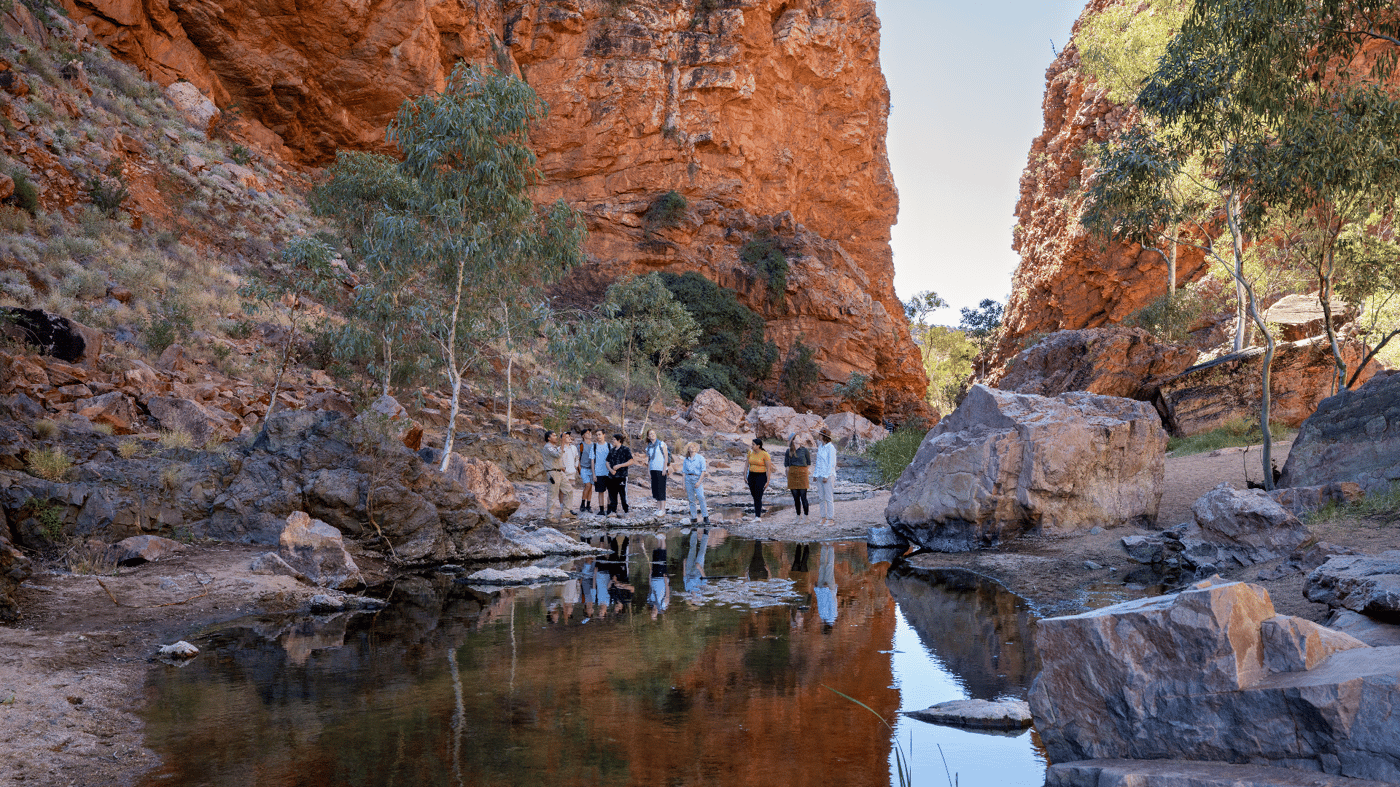 Guide with Group at Simpsons Gap 