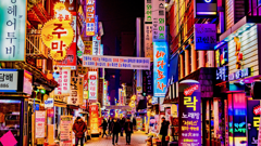 Seoul at night, South Korea