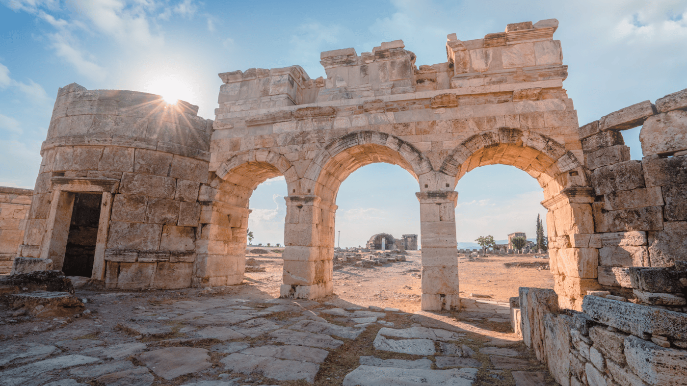 Ruins in Hierapolis Agora, Pamukkale 