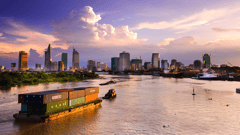 Ho Chi Minh at Sunset, Vietnam