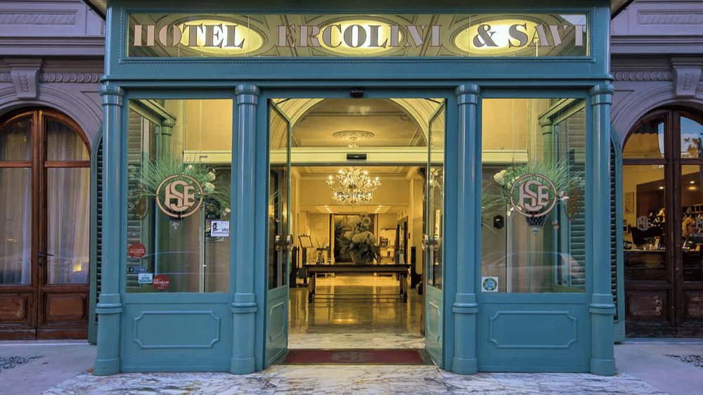 Entrance to the Hotel Ercolini And Savi