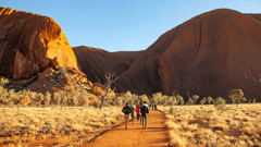 Tour Group walking near Uluru 