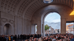 Last Post ceremony at the Menin Gate in Ypres 