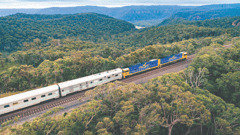 Indian Pacific in the Blue Mountains