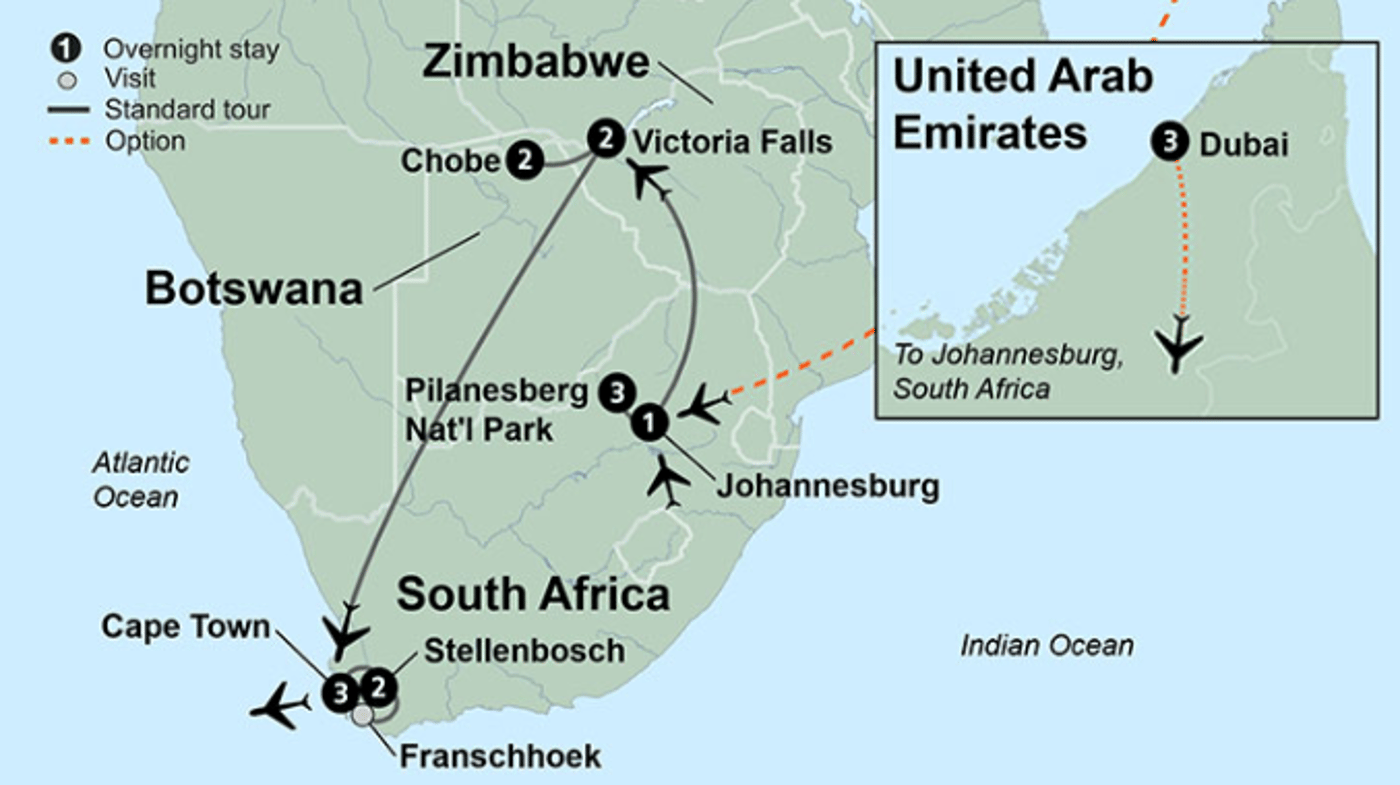 Your tour at a glance