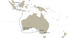 Disembark in either Fremantle or Melbourne