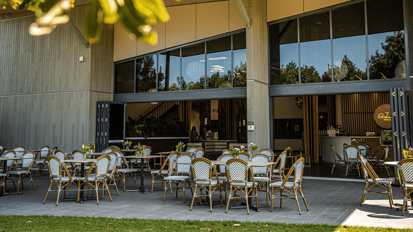 Enjoy lunch in this beautiful setting at Macadamia Australia