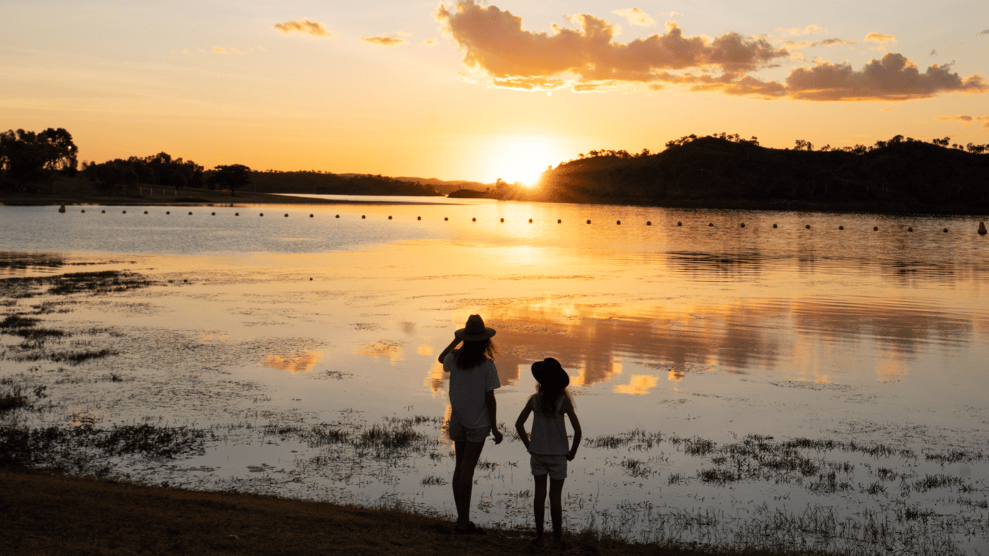 sunset over Lake Moondarra 