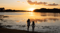sunset over Lake Moondarra 