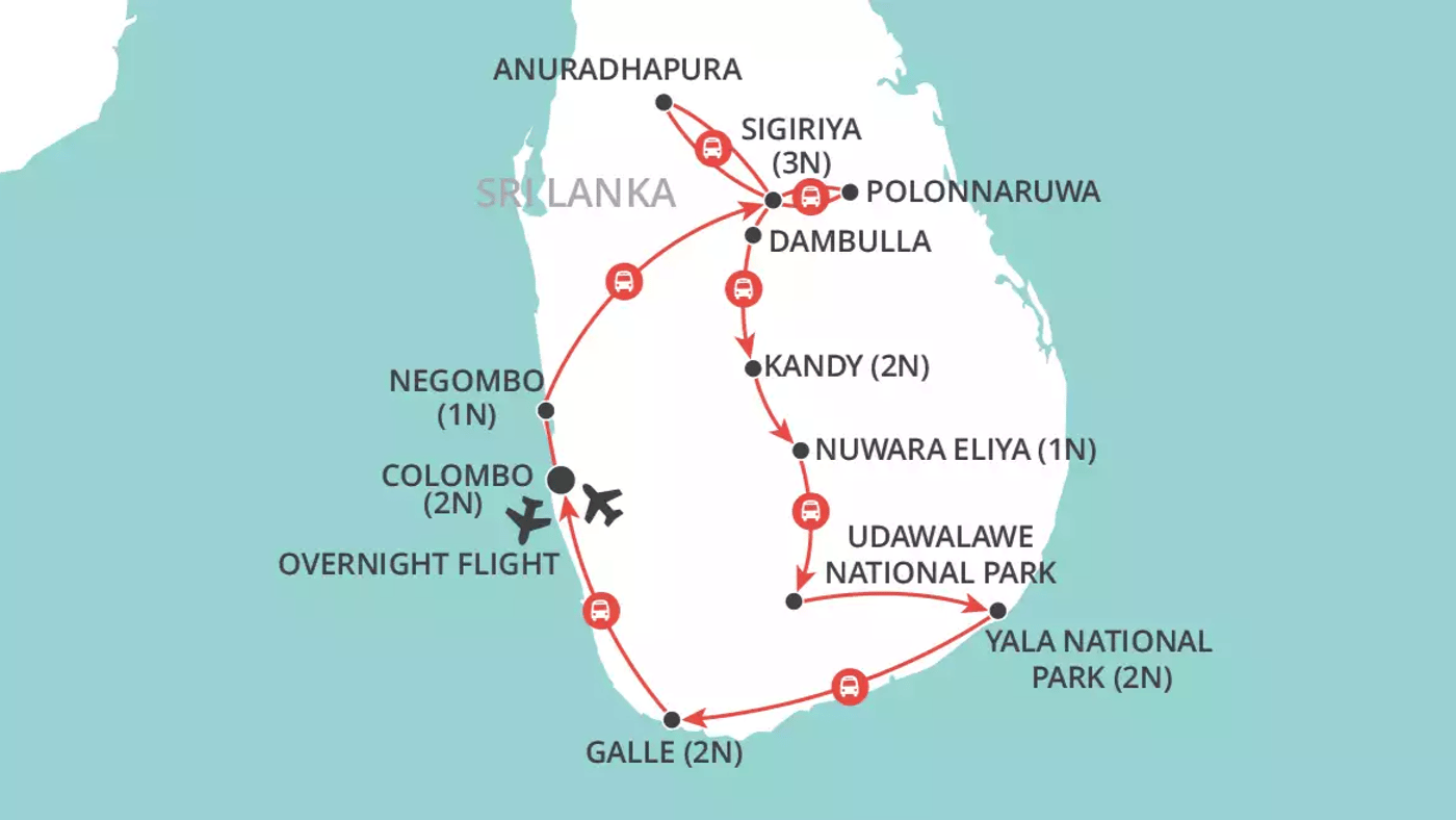 Your itinerary at a glance