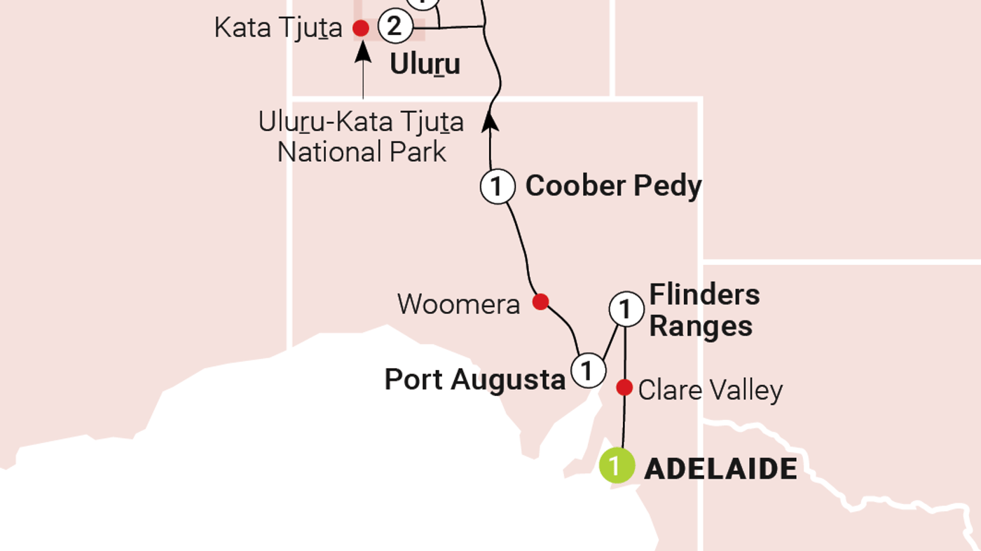 Journey Adelaide to Uluru 