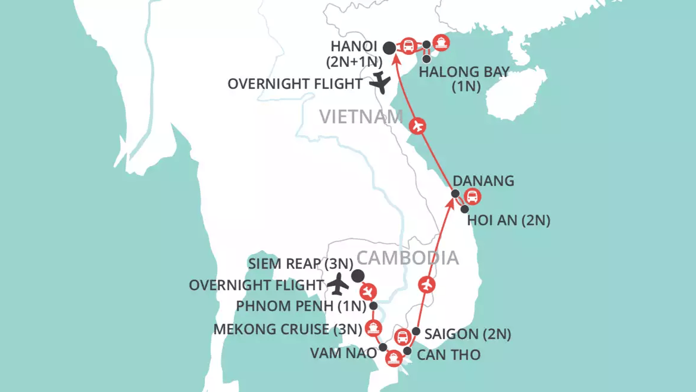 Your itinerary at a glance