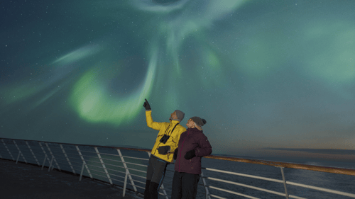 Northern Lights on deck - Norway