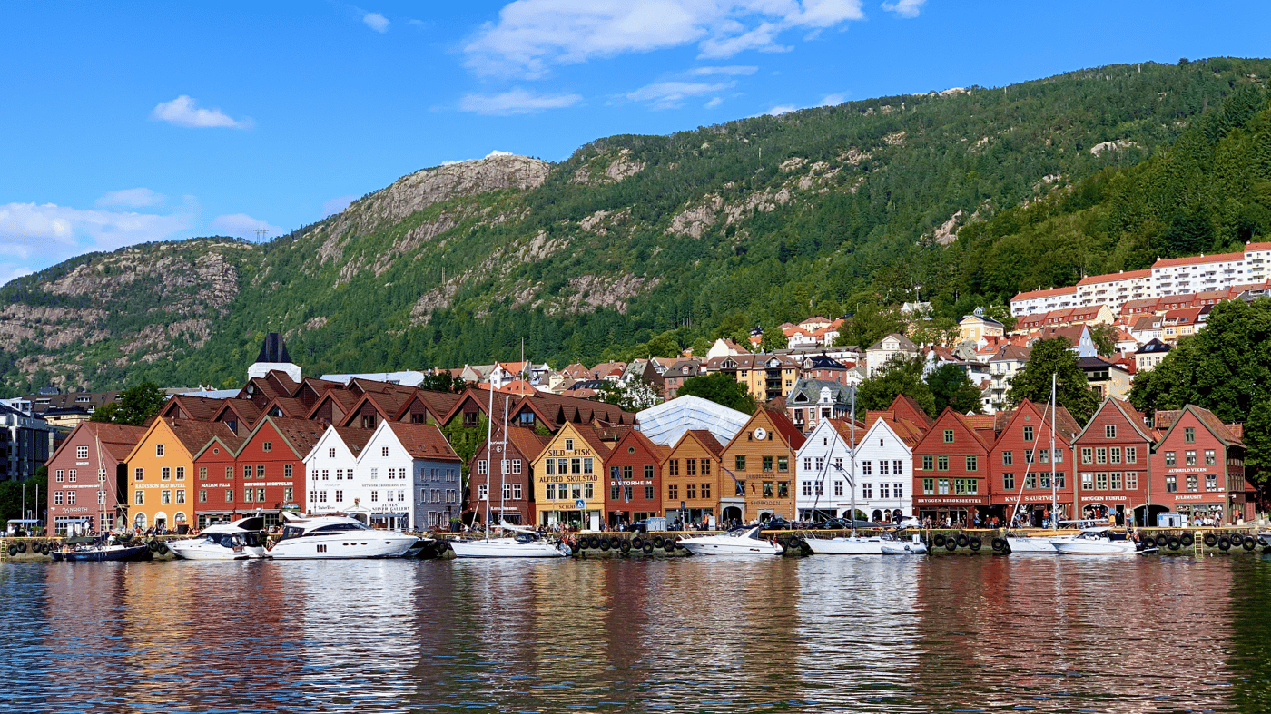 Bergen, a beautiful city on the west coast of Norway.