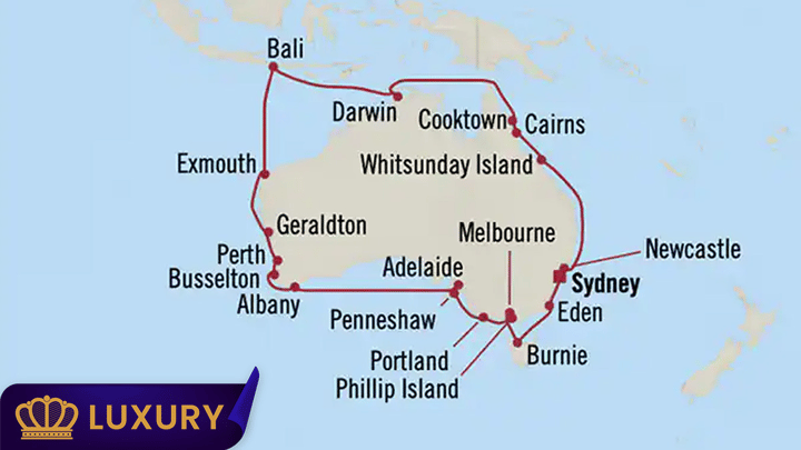 Circumnavigate Australia in 5-star small ship comfort (Sydney roundtrip, Dec 2024)
