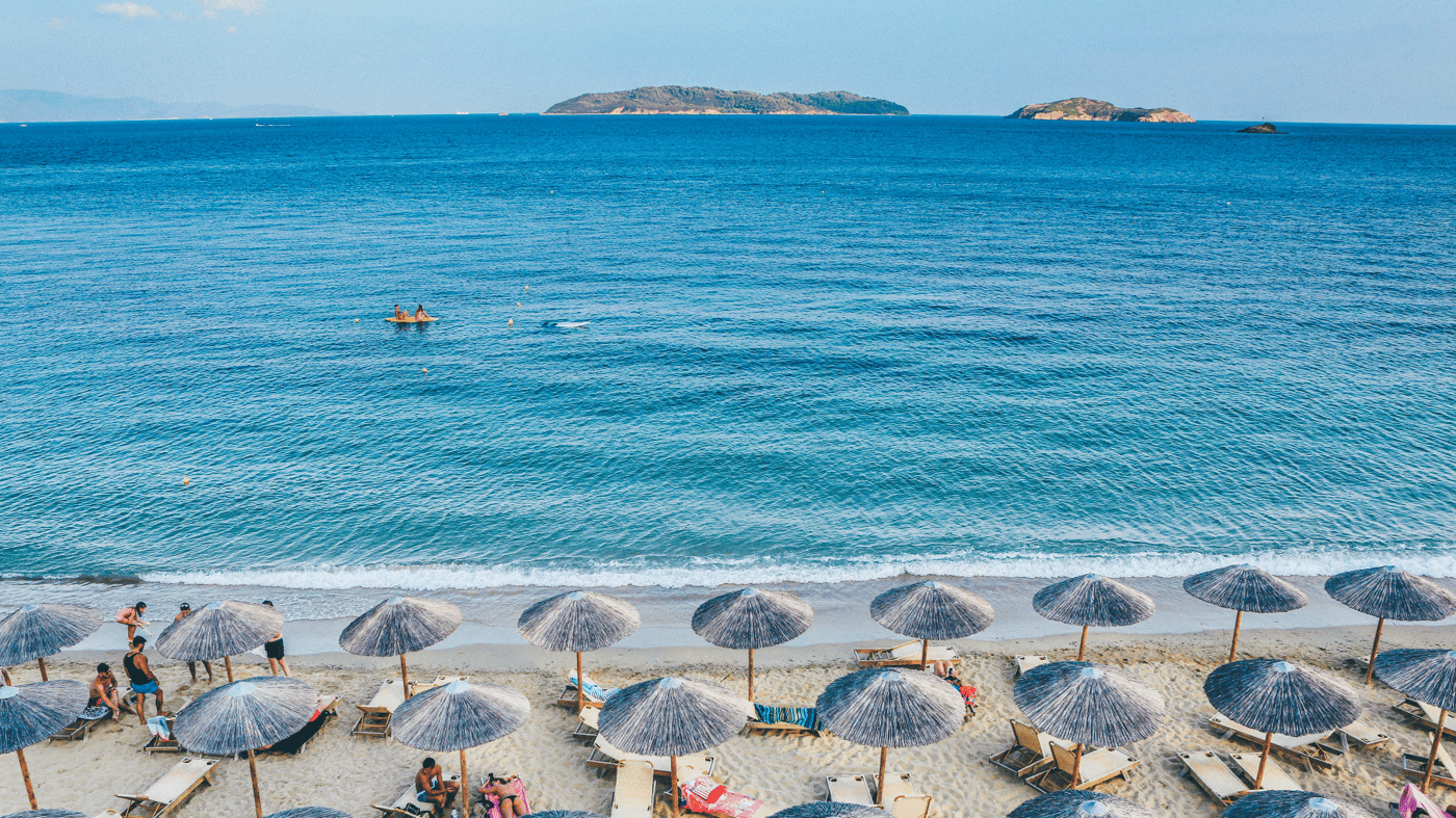 Skiathos, Greece: This small island is the westernmost of the Northern Sporades group in the Aegean Sea. It is best known for its beaches, of which the island boasts 60 beaches along its 44 km coastline.