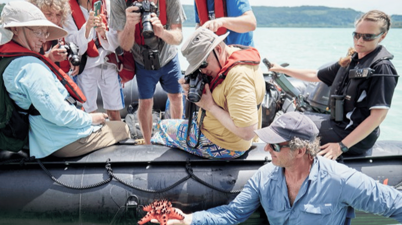 Heritage Expeditions' has assembled a world-renowned team naturalists, botanists, historians and experts to interpret the natural and human history discovered during each voyage, as well as hosting regular lectures, ensuring guests maximise every opportunity to learn, discover and experience as much as possible during their voyage.