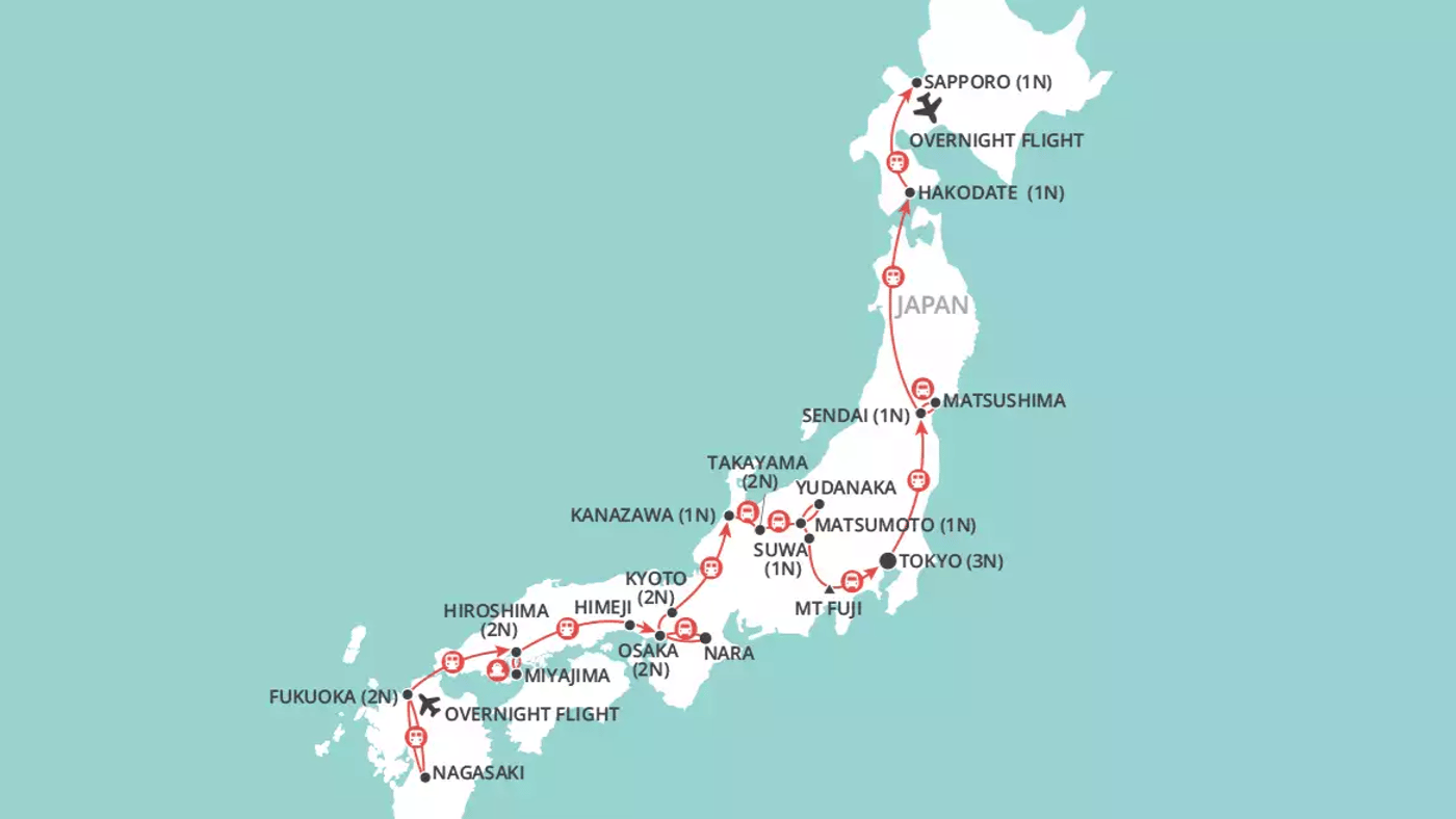 Your itinerary at a glance