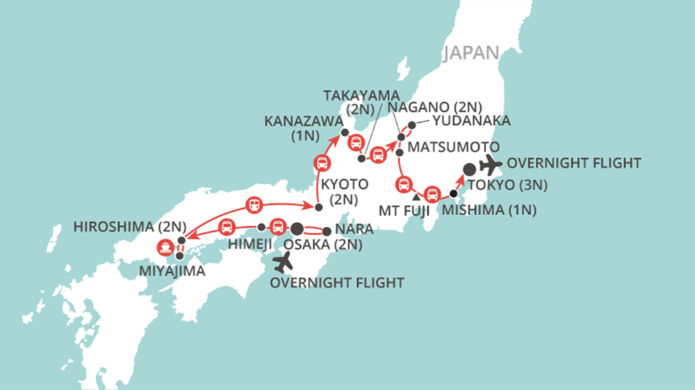 Your itinerary at a glance