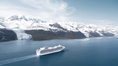  Sapphire Princess sailing through College Fjord