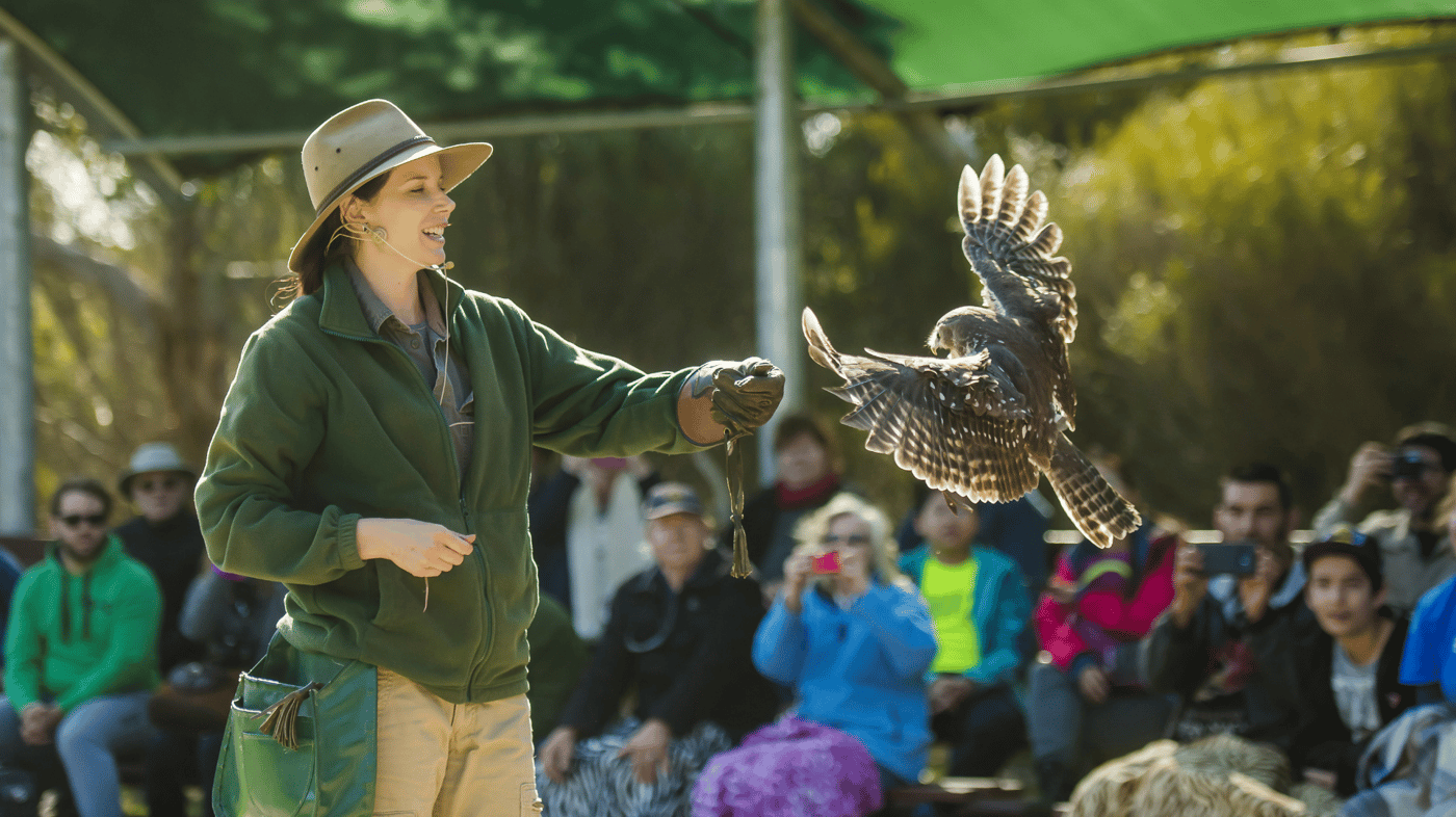 Bird of Prey show in the Raptor Domain 