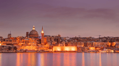 Malta, Valetta Harbour Sunset