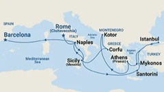 Cruise itinerary 20 July 2024