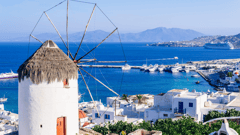 Enjoy a number of ports in Greece, such as Santorini, Mykonos, Athens and Corfu