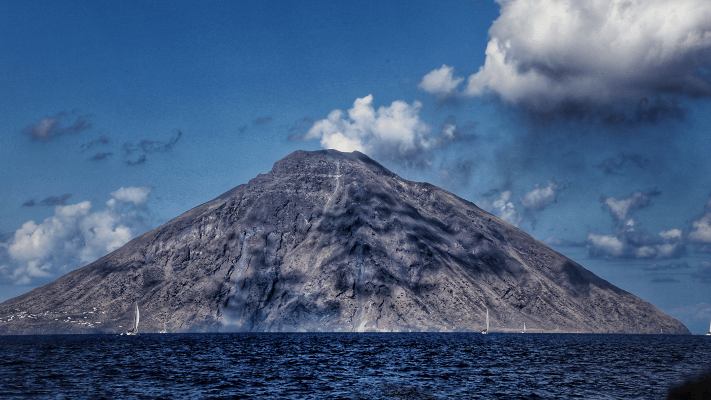 Evening cruising Stromboli Volcano