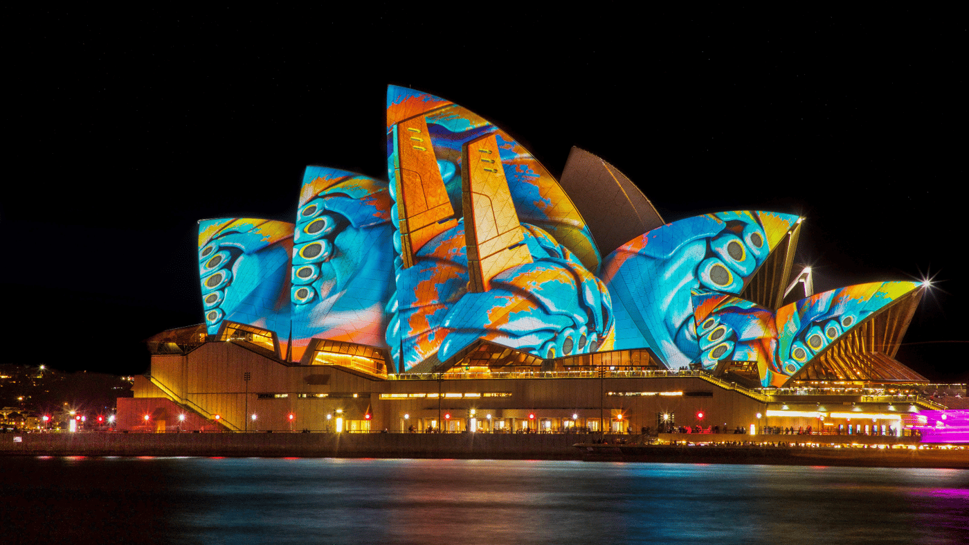 VIVID Sydney  - light spectacular on the Harbour 