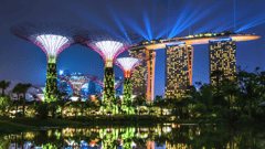 Your cruise disembarks in Singapore
