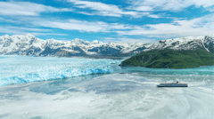 Queen Elizabeth in Alaska: Hubbard Glacier