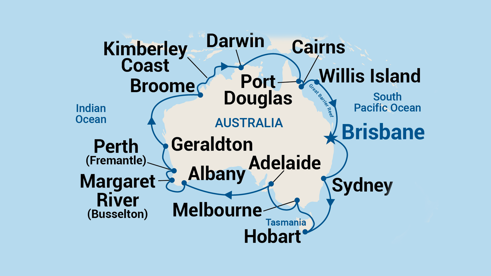 Round Australia Cruise from Brisbane (Mar 2025) Travel at 60