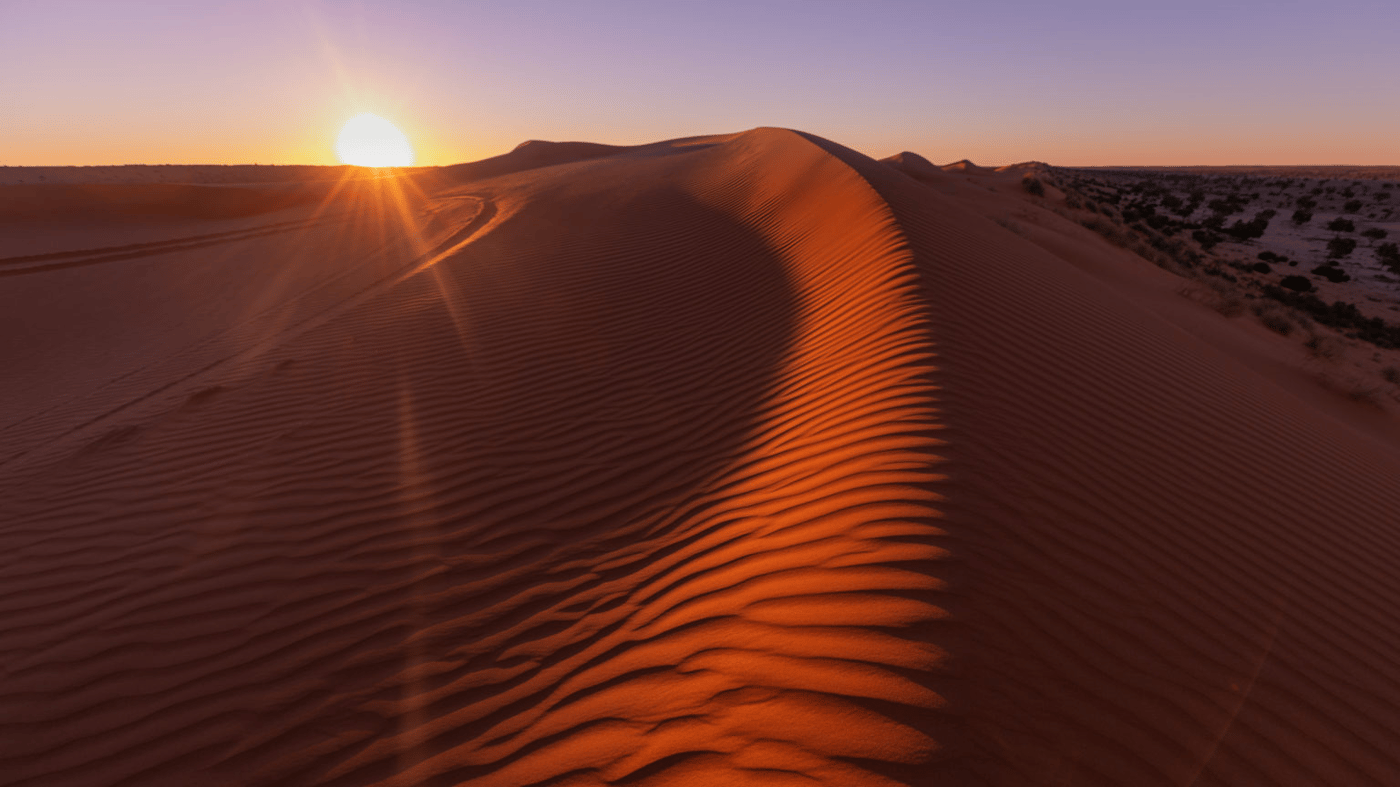 Watching the sun go down while sitting on top one of the tallest of the 1100 vivid red sand dunes in the Simpson Desert is truly a sight to see with some amazing photo opportunities.