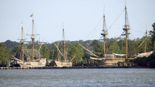 Replica ships in Jamestown
