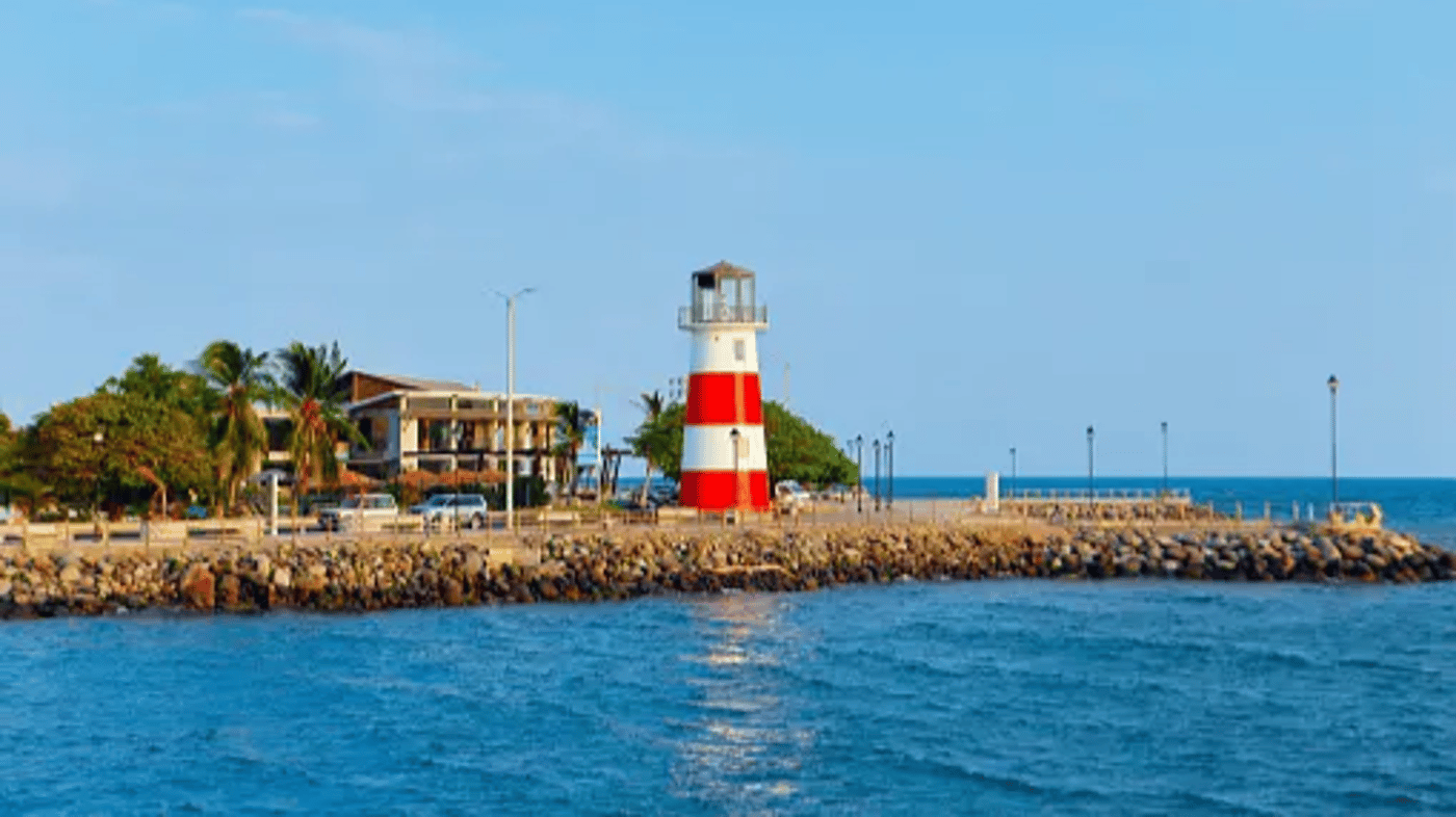 The lighthouse on the very end of the Puntarenas peninsula in Coast Rica