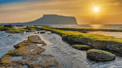  Sunrise nature landscape at Jeju Island, South Korea