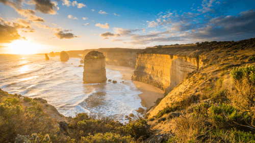 Sunset on The Great Ocean Road 