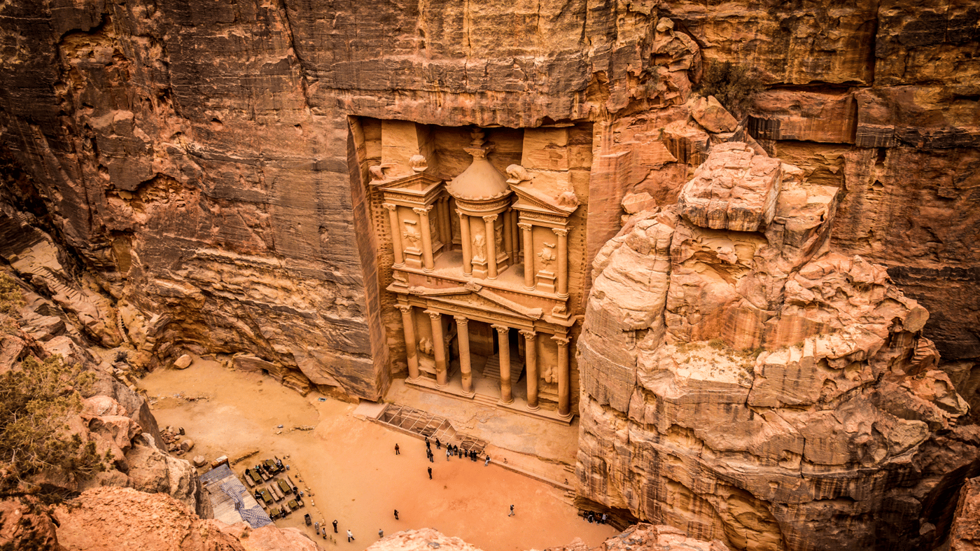 Take in Petra, the “Rose Red City”.