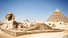 Visit the famous Pyramids of Giza and the stoic Sphinx