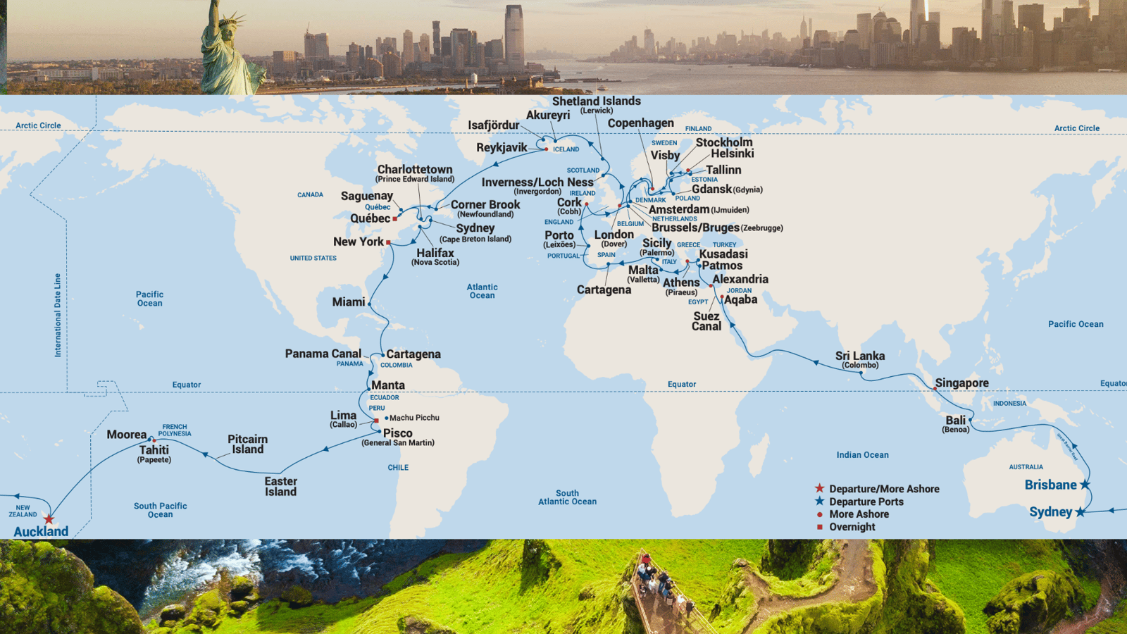 world cruise from brisbane