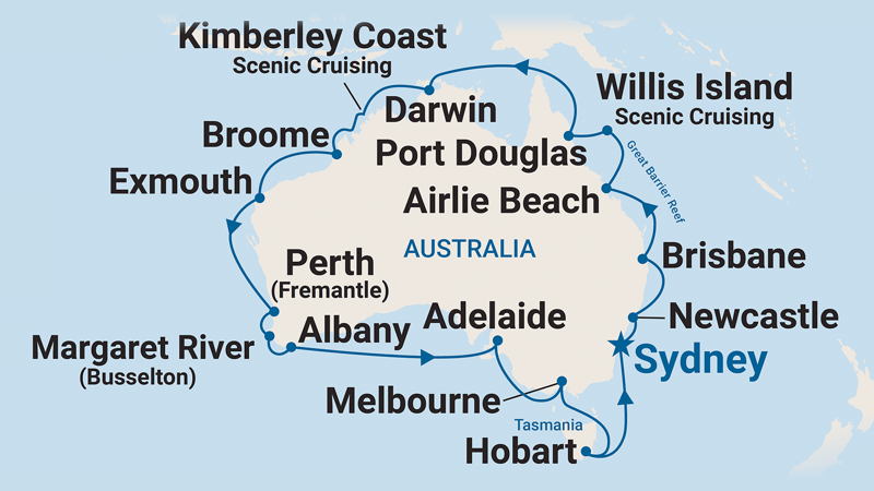 Round Australia Cruise from Sydney