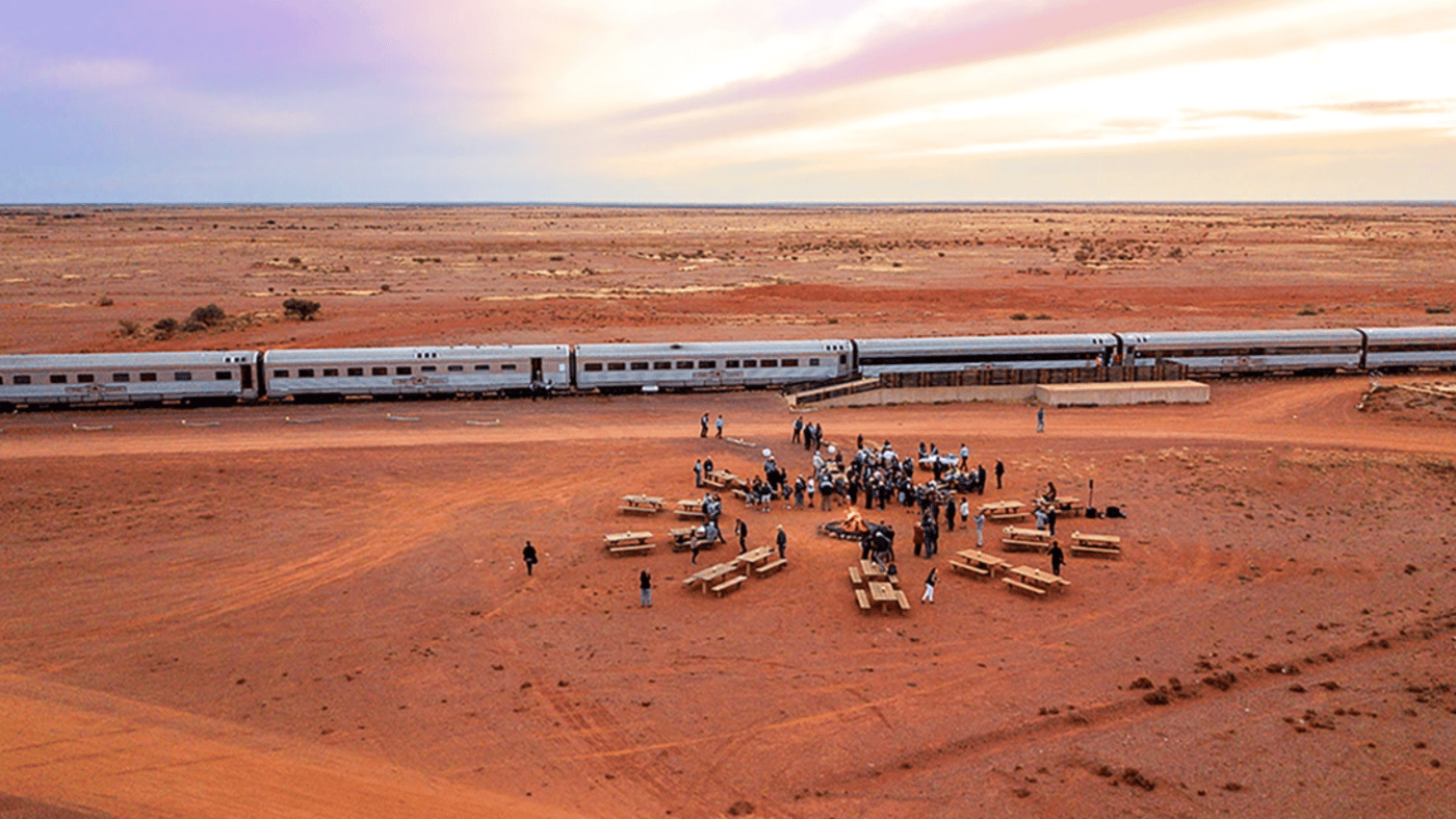 Join your fellow travellers for canapes in the desert
