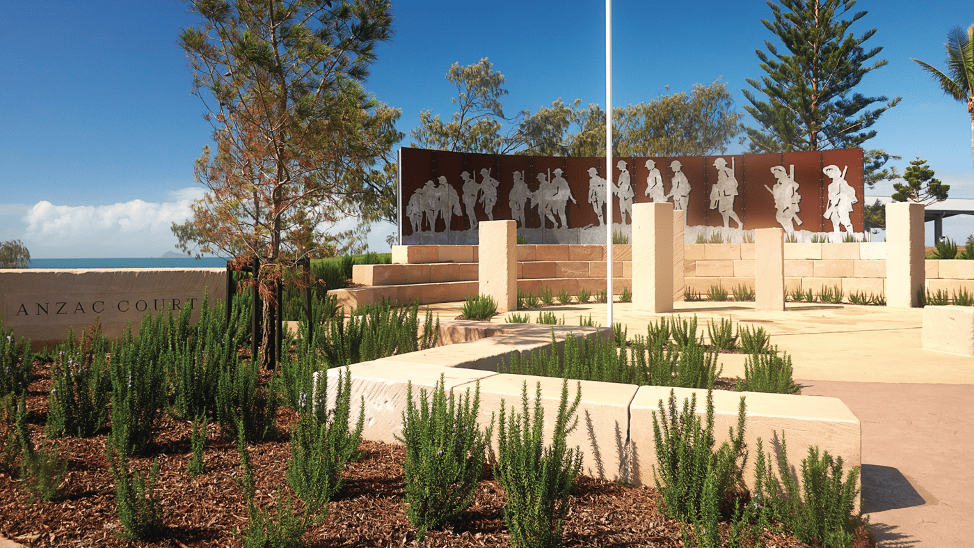 See the stunning tribute and impressive art works of Emu Parks War Memorial
