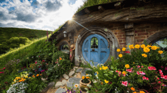 Hobbiton Movie Set 