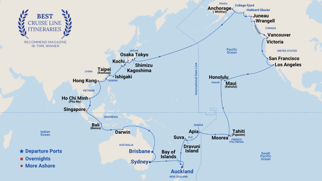Circle Pacific Cruise from Brisbane (Jun 2027)