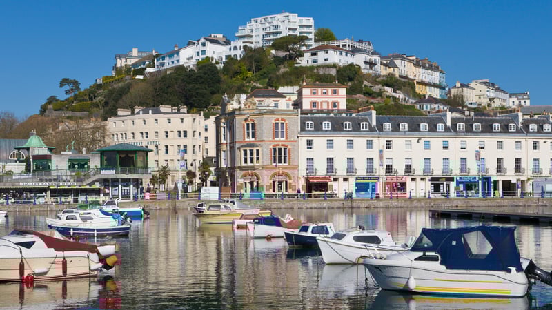 Town and Harbour, Torquay, Devon, England 